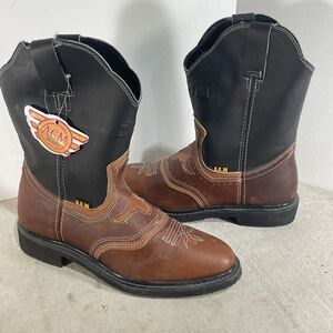 ACM Calzado Cosido Welt Boots Bull Head Pattern Size Seems To Be Around 9